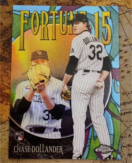 2025 Topps Chrome Update #F15-21 Chase Dollander Fortune 15 — front