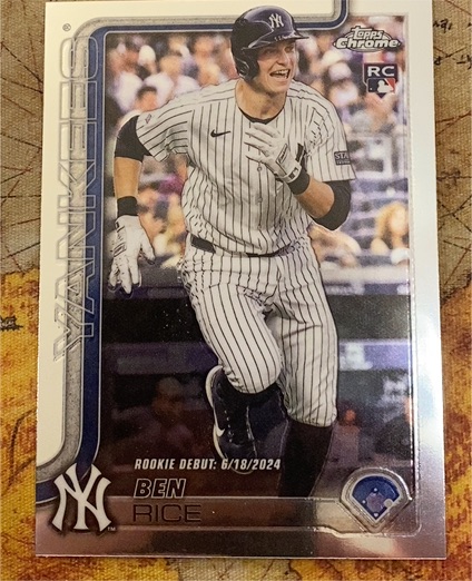 2025 Topps Chrome Update #US25 Ben Rice Rookie Debut — front