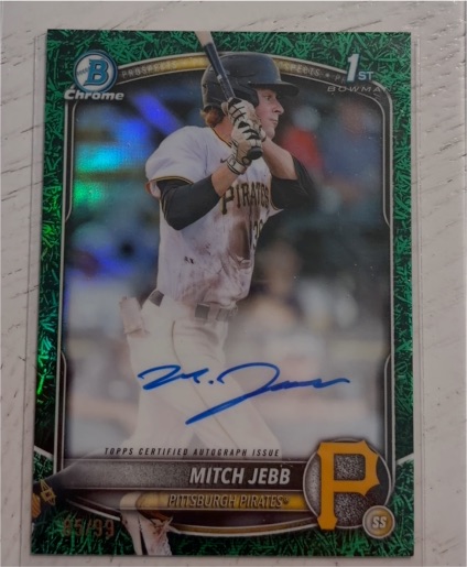 2025 Bowman Chrome Prospect Autographs #CPA-MJ Mitch Jebb — front