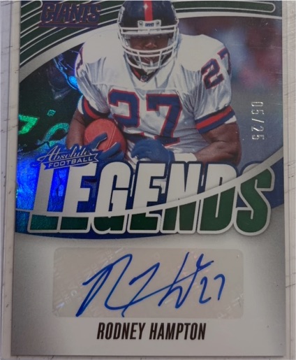 2025 Panini Absolute #ALS-RHN Rodney Hampton Absolute Legends Signatures — front