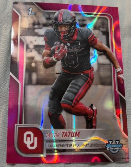2025 Bowman University Chrome #125 Taylor Tatum — front