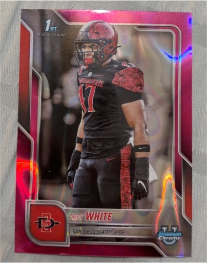 2025 Bowman University Chrome #25 Trey White — front