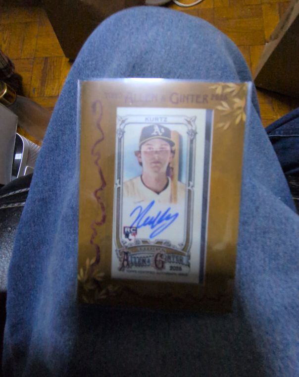 2025 Topps Allen & Ginter #MA-KU Nick Kurtz RC Mini Framed Autograph — front