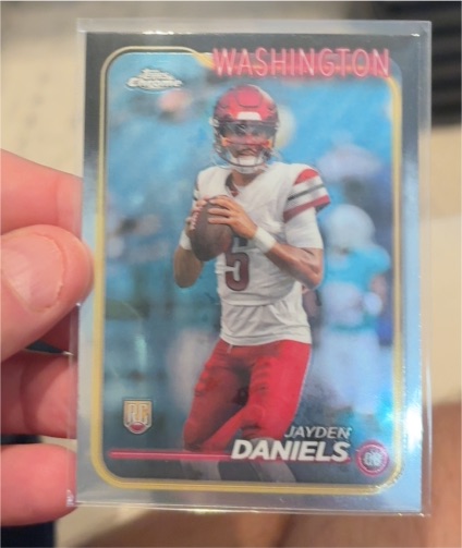 2024 Topps Chrome #201 Jayden Daniels Rookie Card — front