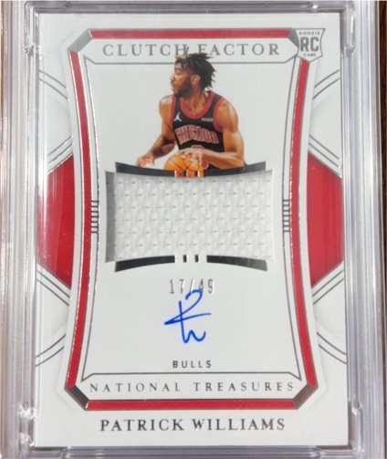 2020-21 Panini National Treasures Clutch Factor Patch Auto Patrick Williams #CF-CAT — front