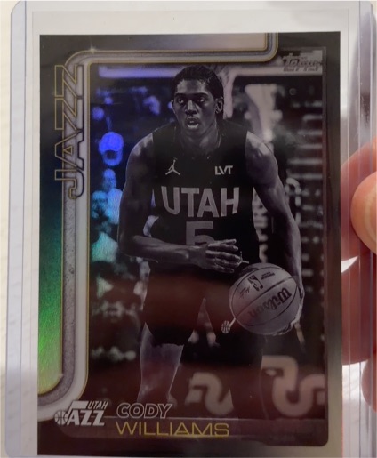 2025-26 Topps #130 Cody Williams Blackout — front