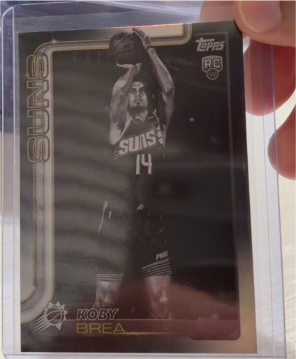 2025-26 Topps #242 Koby Brea Blackout Rookie Card — front