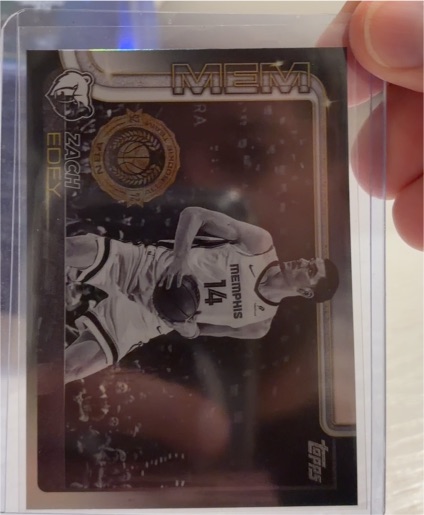 2025-26 Topps #186 Zach Edey Memphis Grizzlies — front