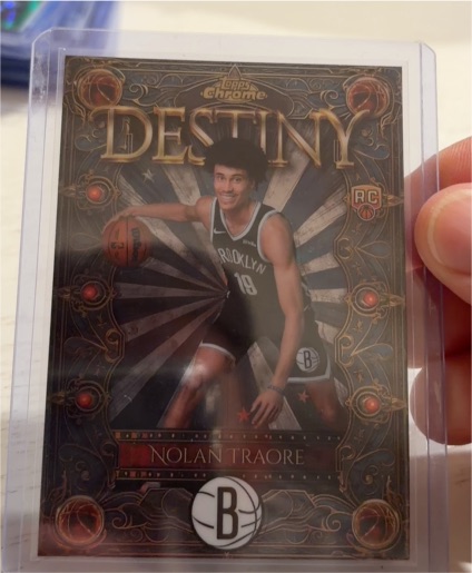 2025-26 Topps Chrome #D-16 Nolan Traore Destiny Insert RC — front