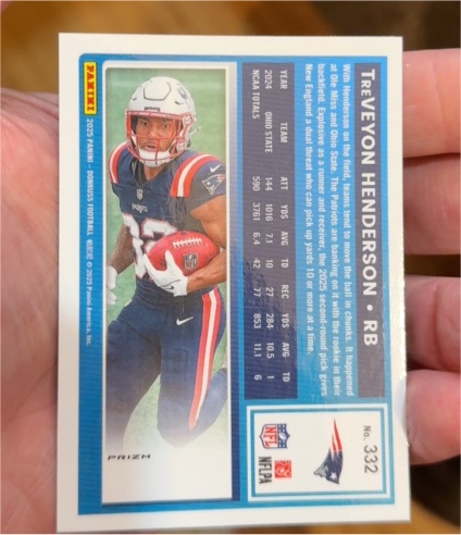 2025 Panini Donruss #332 TreVeyon Henderson — front