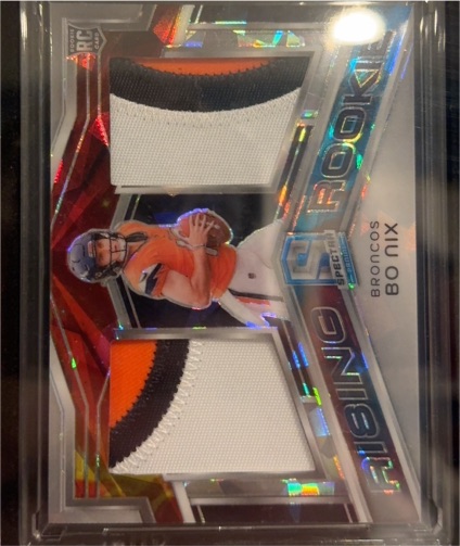 2024 Panini Spectra Rising Rookie Materials #RRM-BON Bo Nix — front