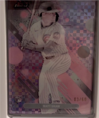 2025 Topps Finest Pearl Checkerboard #03 Matt Shaw — front