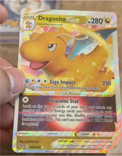 2022 Pokemon TCG Pokemon GO #050 Dragonite VSTAR — front