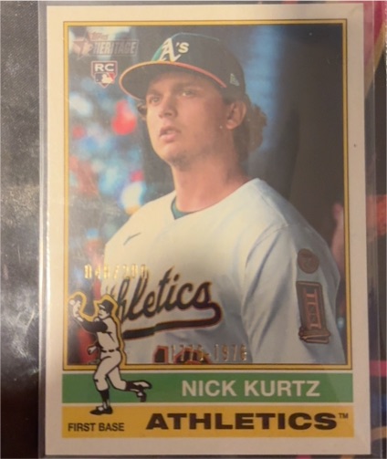 2025 Topps Heritage High Number #706 Nick Kurtz — front