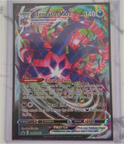 2020 Pokémon Sword & Shield Black Star Promo #SWSH045 Eternatus VMAX — front