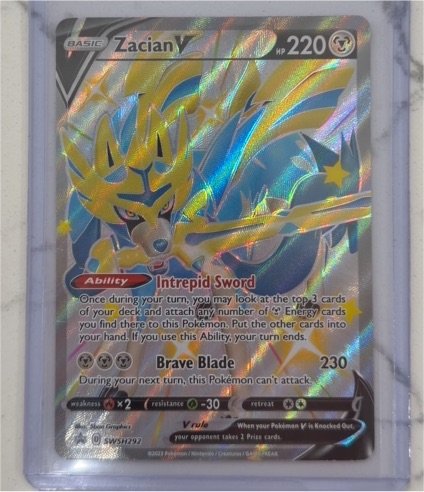 2023 Pokemon TCG Zacian V SWSH292 Sword & Shield Black Star Promo — front