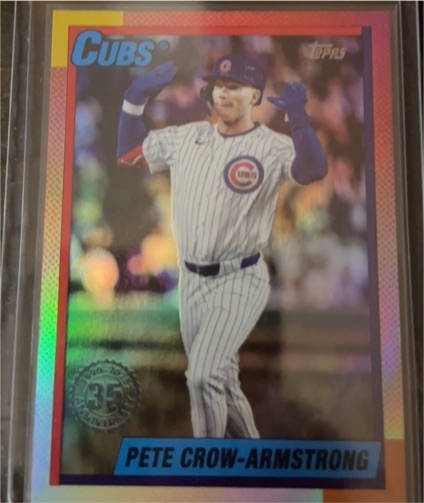 2025 Topps Update #U90-7 Pete Crow-Armstrong 1990 Topps 35th Anniversary — front