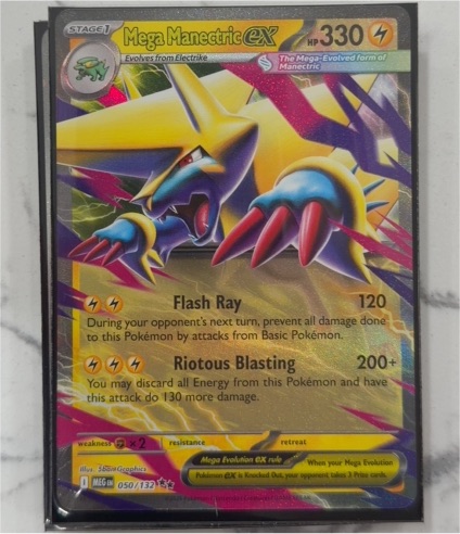 2025 Pokemon ME01: Mega Evolution #050/132 Mega Manectric EX — front