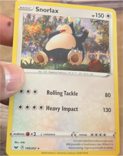 2020 Pokémon TCG Sword & Shield #140 Snorlax — front