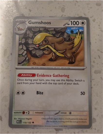2023 Pokémon Mega Evolutions #110 Gumshoos — front