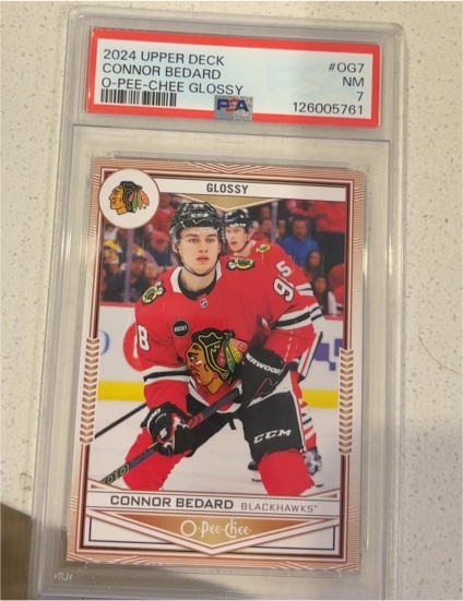 2024 Upper Deck O-Pee-Chee Glossy #OG7 Connor Bedard — front