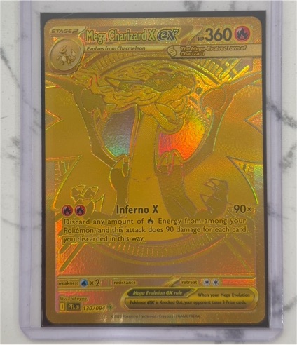 2025 Pokémon Mega Charizard X ex #130/094 Phantasmal Flames — front