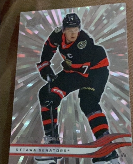 2025-26 Upper Deck Series 1 Outburst Silver #121 Brady Tkachuk — front