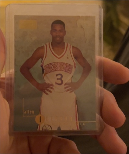 1996-97 Skybox Premium #85 Allen Iverson Rookie Card — front