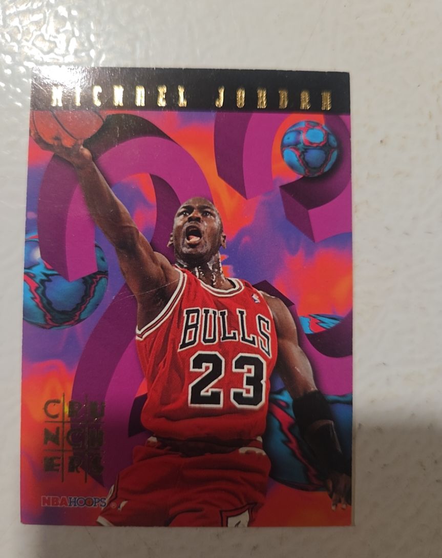 1995-96 NBA Hoops #1 Michael Jordan Number Crunchers — front