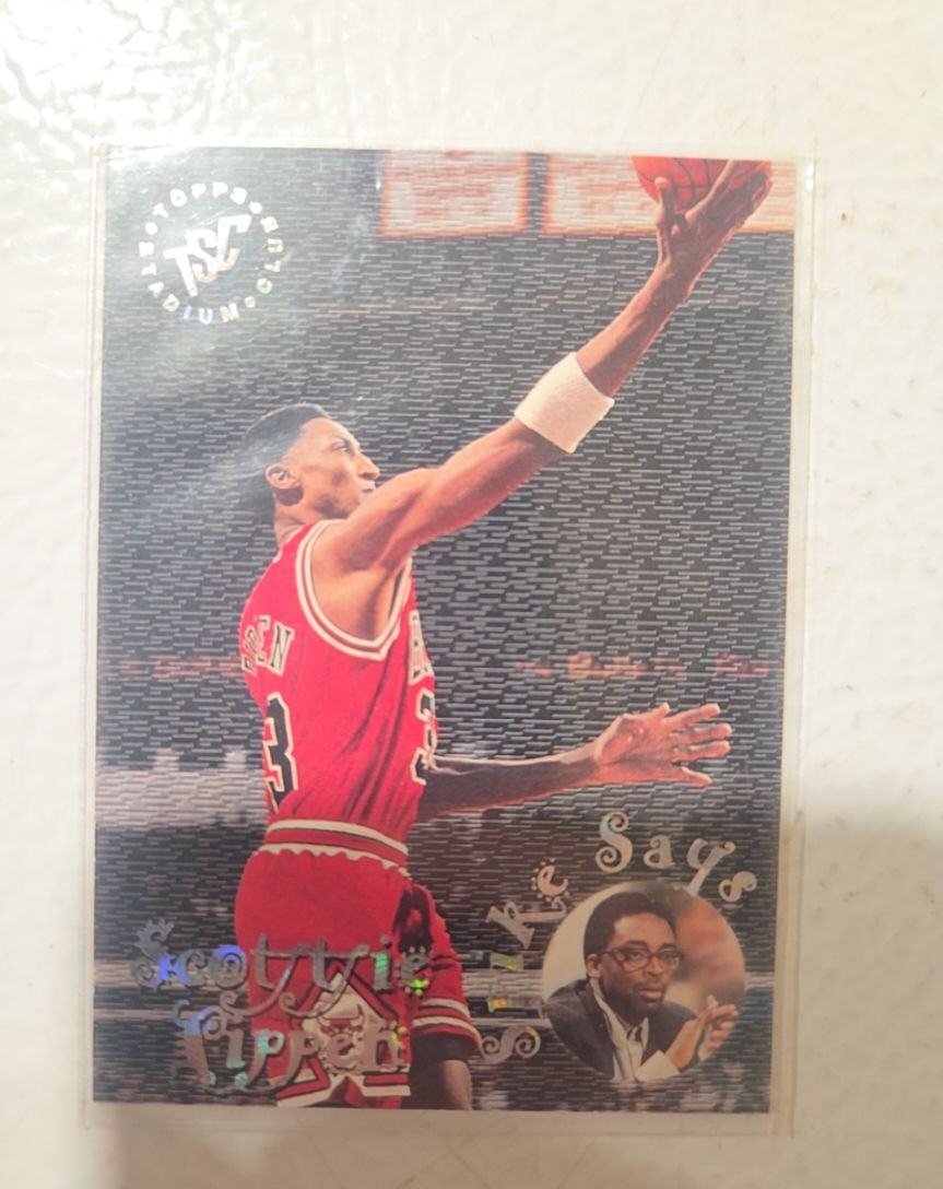 1995-96 Topps Stadium Club Spike Says #SS7 Scottie Pippen — front