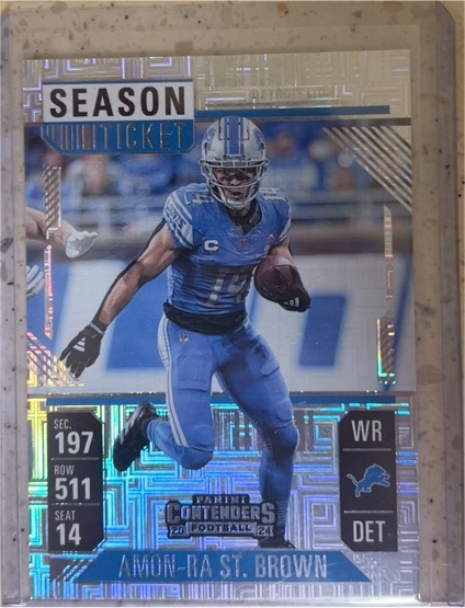 2024 Panini Contenders Season Ticket #33 Amon-Ra St. Brown — front