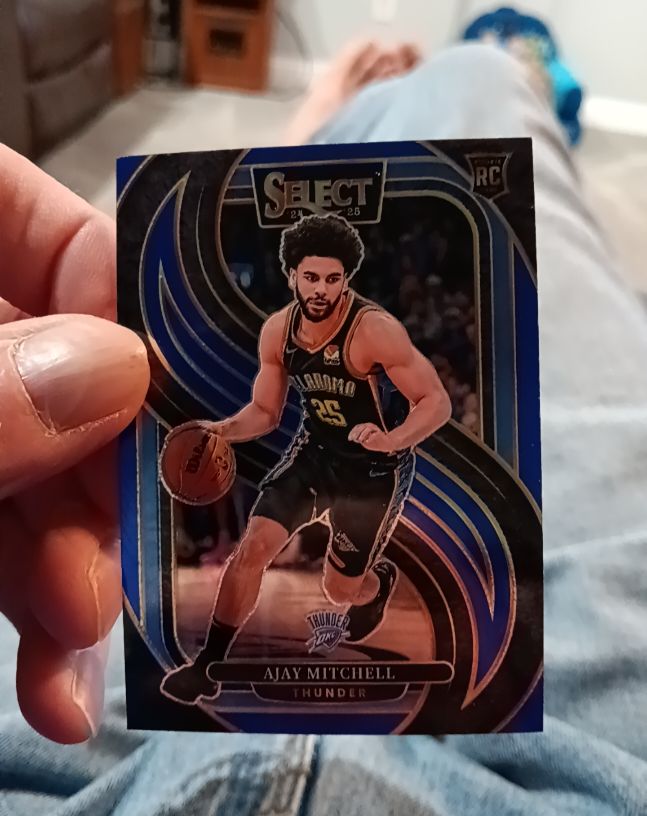 2024-25 Panini Select Premier Level Blue #194 Ajay Mitchell — front