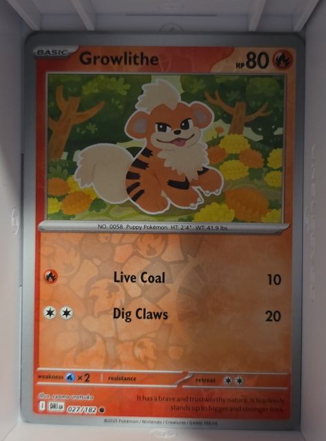 2025 Pokémon SV10: Destined Rivals #027 Growlithe — front