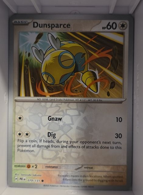 2025 Pokémon Scarlet & Violet Prismatic Evolutions #79 Dunsparce — front
