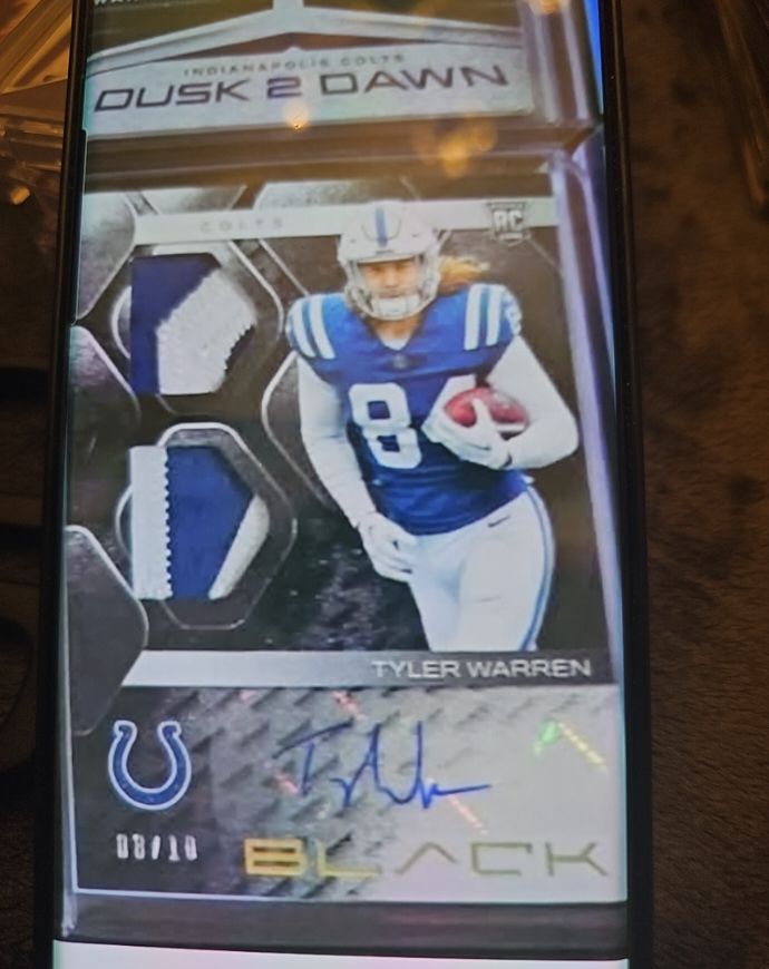 2025 Panini Black #RSM-TWN Tyler Warren — front