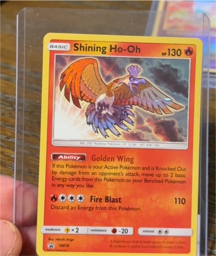 2017 Pokémon TCG Shining Legends Black Star Promo #SM70 Shining Ho-Oh — front