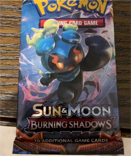 2017 Pokemon Sun & Moon Burning Shadows Booster Pack Marshadow — front
