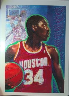 1990-91 Hoops #364 Hakeem Olajuwon — front