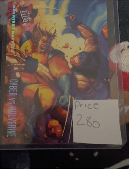 1995 Fleer Ultra X-Men #130 Cyber vs Wolverine Greatest Battles — front