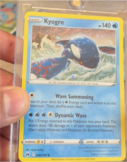 2023 Pokémon Crown Zenith #036 Kyogre — front