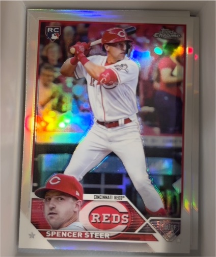 2023 Topps Chrome #146 Spencer Steer — front