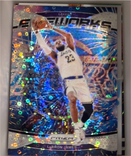 2024-25 Panini Prizm Fireworks #19 LeBron James — front