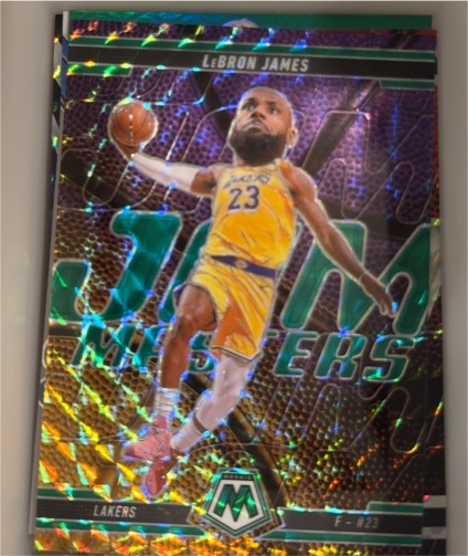 2024-25 Panini Mosaic #16 LeBron James Jam Masters Green Mosaic Prizm — front