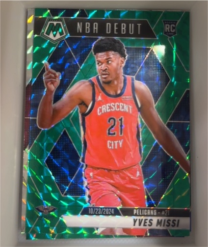 2024-25 Panini Mosaic #255 Yves Missi NBA Debut — front