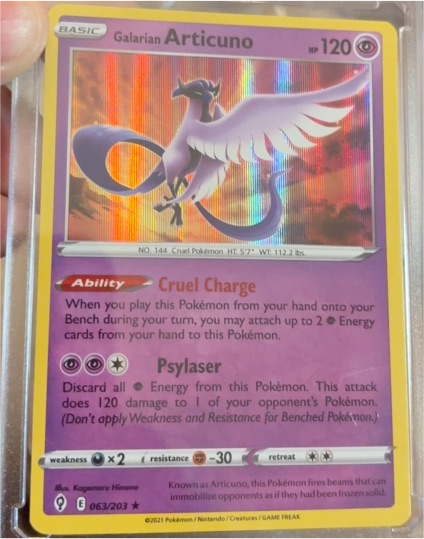 2021 Pokémon Sword & Shield Evolving Skies #063 Galarian Articuno — front
