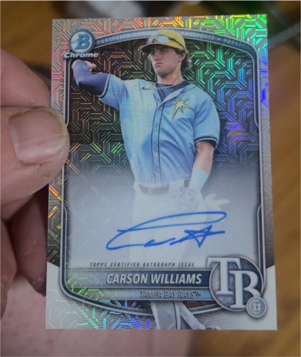 2025 Bowman Chrome #BMA-CW Carson Williams — front