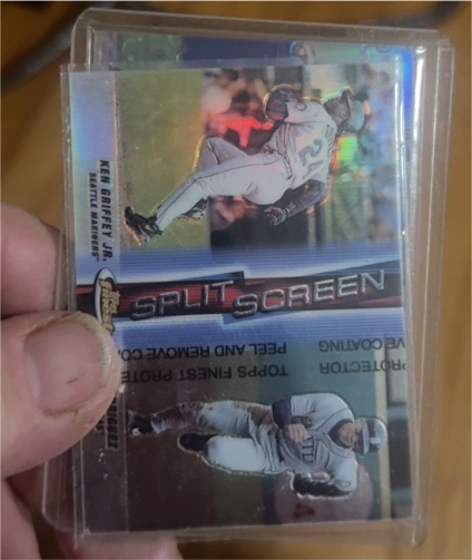 1999 Topps Finest #SS2 Ken Griffey Jr. / Alex Rodriguez Split Screen Refractor — front