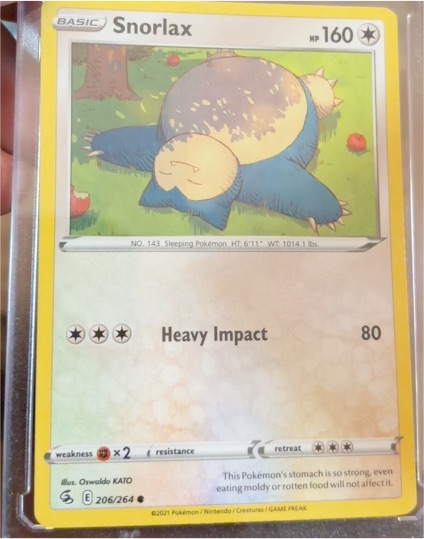 2021 Pokémon TCG Fusion Strike #206 Snorlax — front