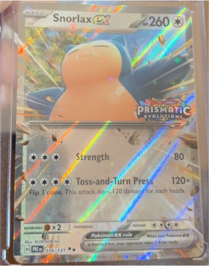2014 Pokémon Prismatic Evolutions #076 Snorlax ex — front