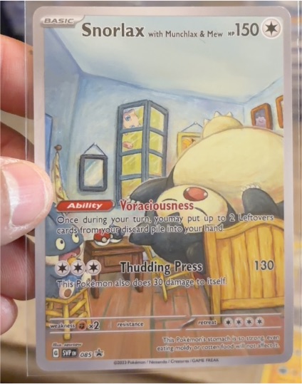 2023 Pokémon #085 Snorlax with Munchlax & Mew — front